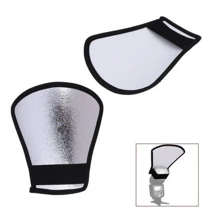 K031 2-in-1 Camera Flash Diffuser Softbox Reflector Photo Flash Light Reflector for Canon / Nikon / LG