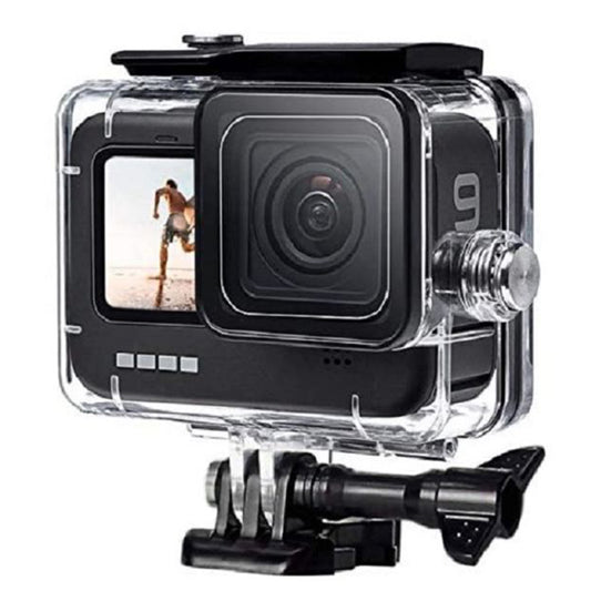 For GoPro Hero 9 / 10 / 11 Clear Design Waterproof Acrylic+Tempered glass Housing Case Camera Underwater Diving Cover