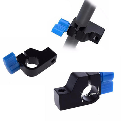 F189 1 / 4 Screw Thread Mount 15mm Rod Clamp Holder for DSLR Camera Rig Rail Magic Arm Support