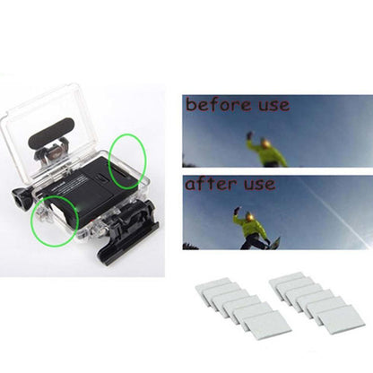 K265 12Pcs Sponge Anti-fog Sheets for GoPro Hero 5 / 4 / 3 / 3+ Moisture-proof Insert Anti-fog Sheets Sports Camera Accessories