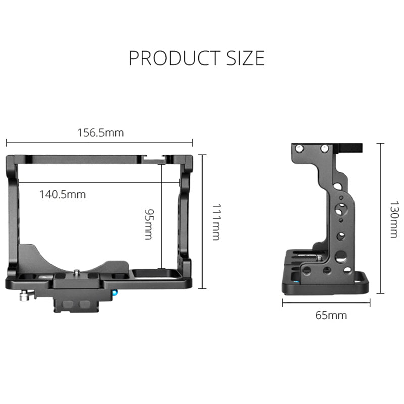 YELANGU C15-A Aluminum Alloy Housing Cage For Nikon Z6 / Z7 / Z6II / Z7II Camera Protection Frame for Vlogging