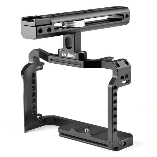 YELANGU C22 For Canon EOS R5 / R6 / R6 MARK 2 / R5C Aluminum Alloy Camera Video Cage with Handle Grip