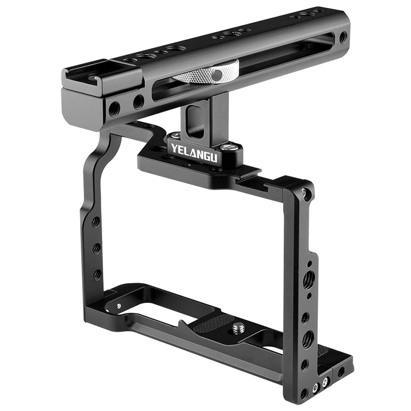 YELANGU C19 For Fujifilm XT2 / XT3 Aluminum Alloy Housing Cage Camera Protection Frame with Handle Grip