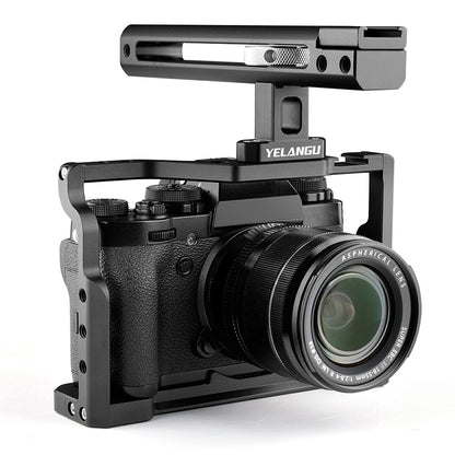 YELANGU C19 For Fujifilm XT2 / XT3 Aluminum Alloy Housing Cage Camera Protection Frame with Handle Grip