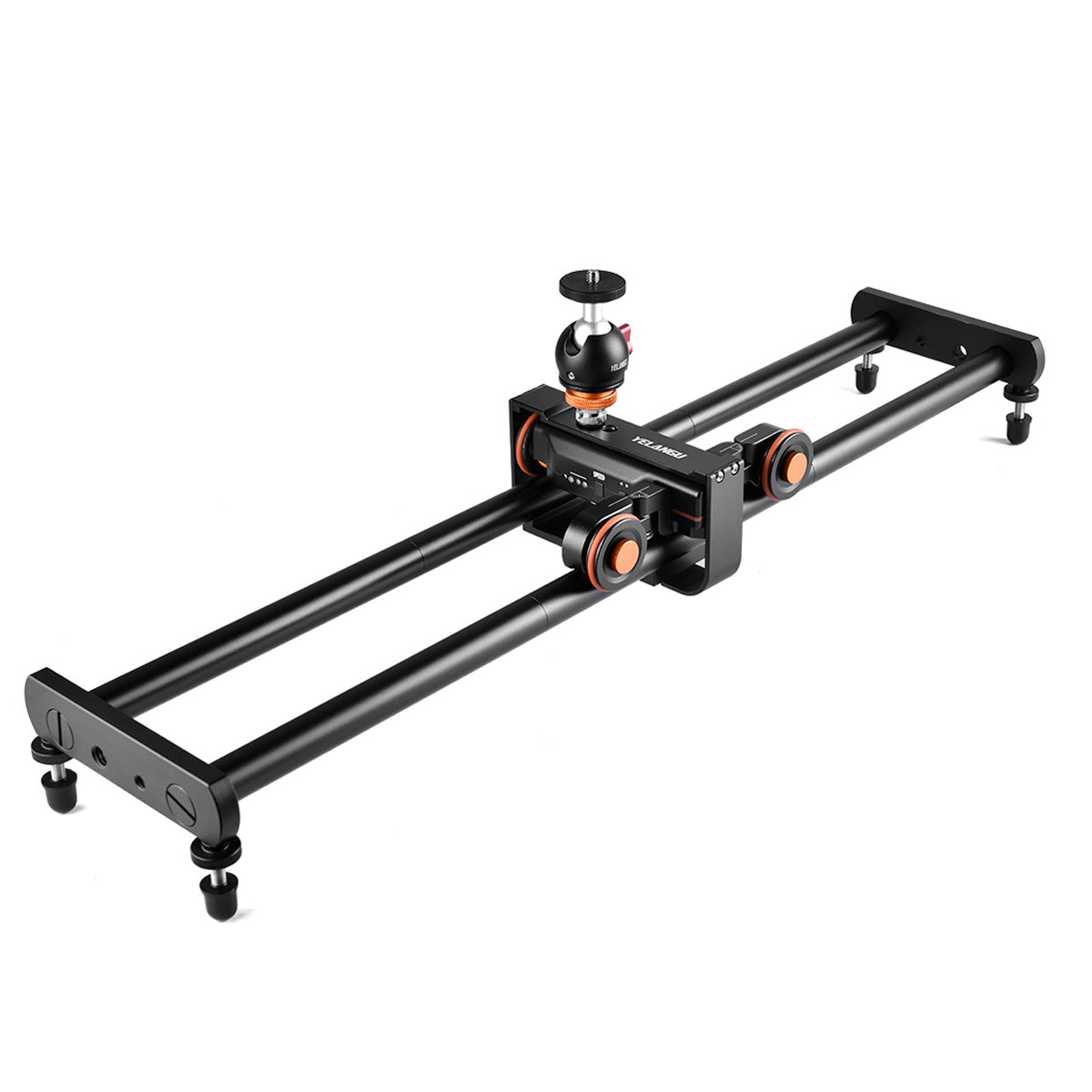 YELANGU L4X-60ET 3-Speed Electric Dolly Car Camera Slider Track Dolly with 60cm Slider Rail and Track Buckle