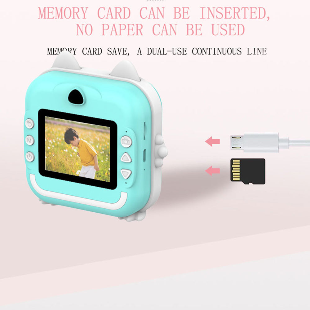 Q5 Portable HD Dual-Lens Instant Camera Children Camera Error Printer Camera (with 32G Memory Card + Card Reader)