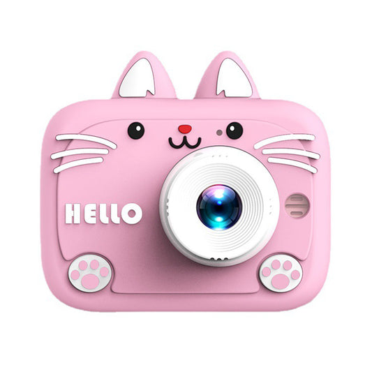 Cartoon Cat Shape Photo Video Kids Digital Camera 2.0-inch IPS Screen HD Dual Camera