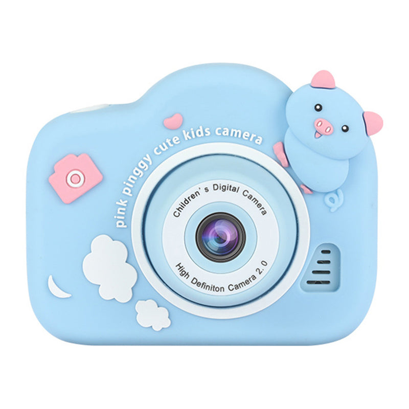 A15 Cartoon Pig 2.0 inch Screen Kids Camera Rechargeable HD Dual Lens Digital Camera Toy