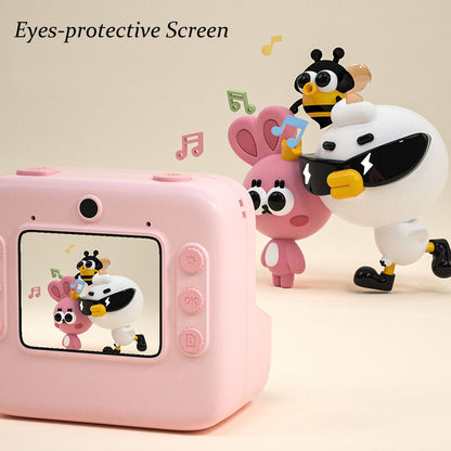 KOOOL K27 2-inch Screen ABS+PC Kids Instant Camera Toy HD Dual Lens Rechargeable Camera