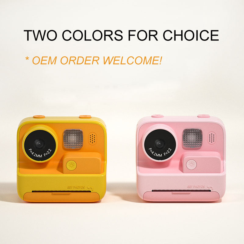 KOOOL K27 2-inch Screen ABS+PC Kids Instant Camera Toy HD Dual Lens Rechargeable Camera