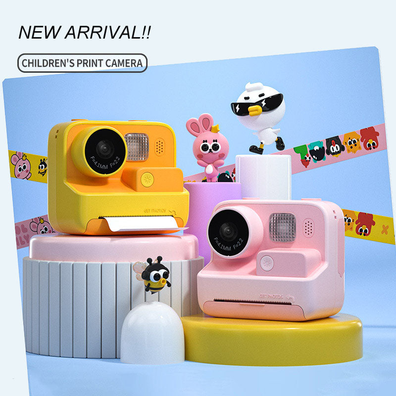 KOOOL K27 2-inch Screen ABS+PC Kids Instant Camera Toy HD Dual Lens Rechargeable Camera