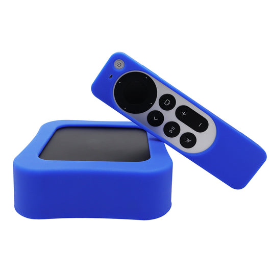 2Pcs / Set For Apple TV 4K 2022 Set-top Box Protective Cover + Remote Control Silicone Case