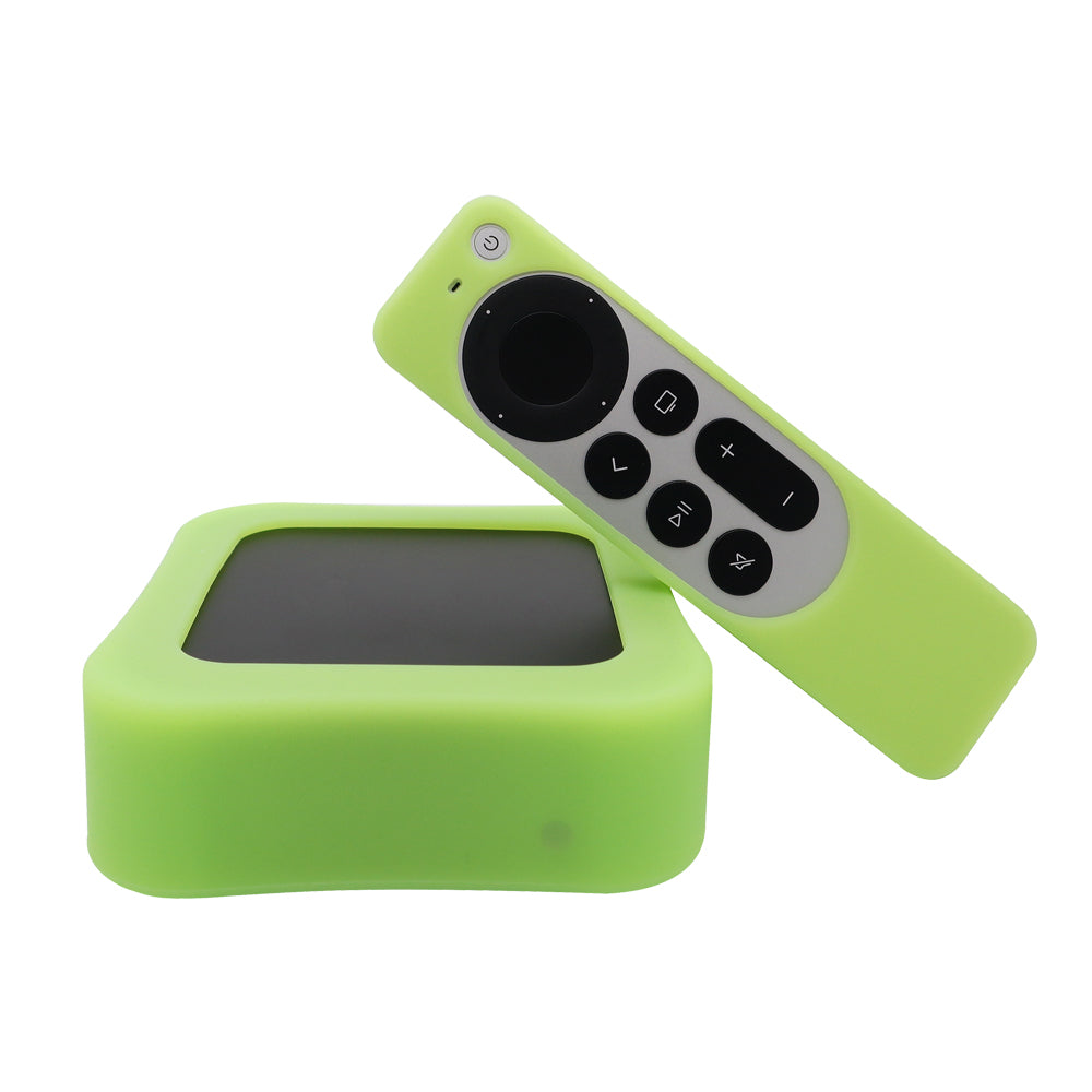 2Pcs / Set For Apple TV 4K 2022 Set-top Box Protective Cover + Remote Control Silicone Case