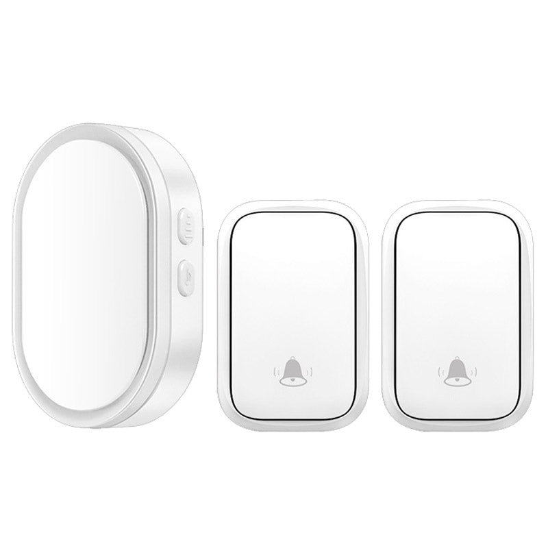 CACAZI FA99 Wireless Doorbell Kit Home Door Bell 36 Melodies Alarm 4 Adjustable Volume Levels, 1 Receiver and 2 Transmitter