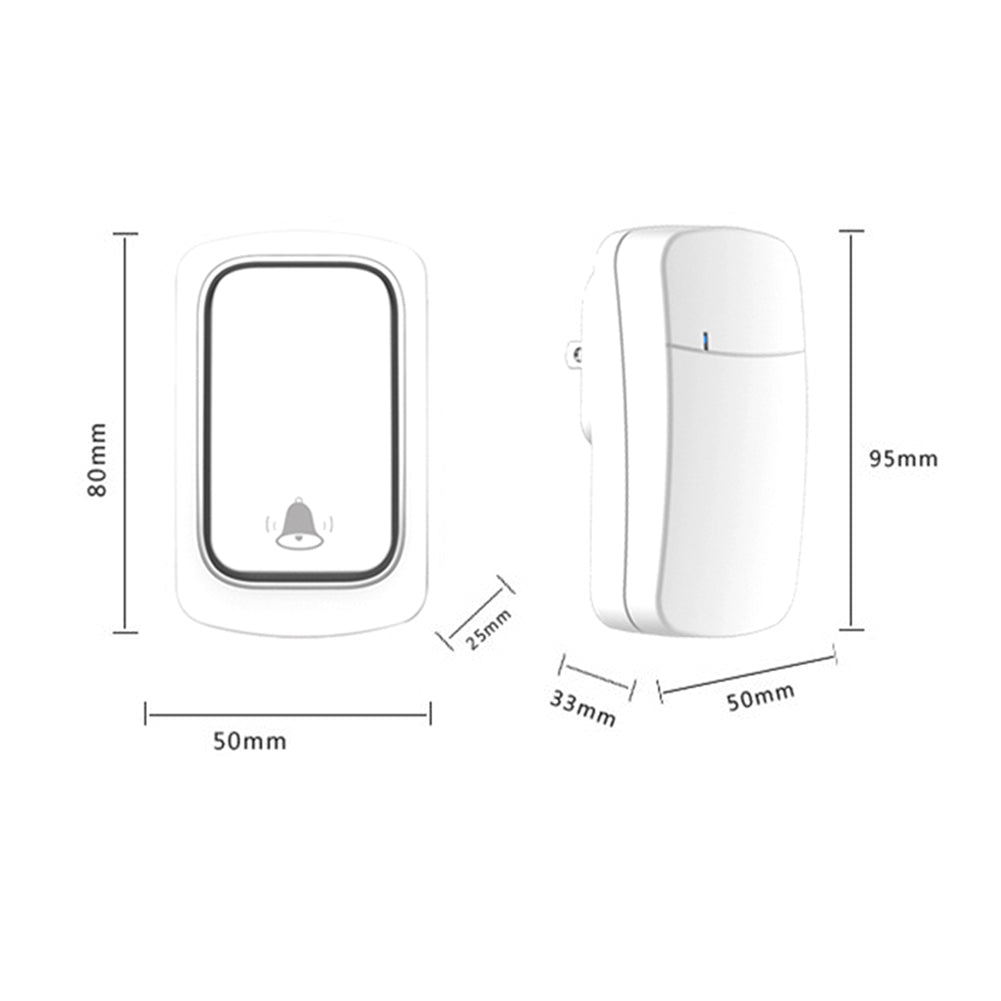 ML01 Self-powered Wireless Door Bell 38 Ringtones Home Intelligent Alarm System, 1 Transmitter+1 Receiver