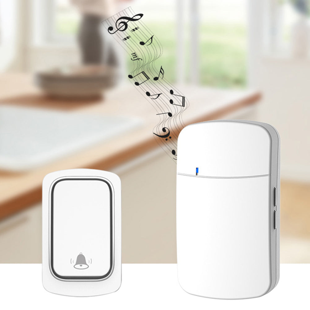 ML01 Self-powered Wireless Door Bell 38 Ringtones Home Intelligent Alarm System, 1 Transmitter+1 Receiver