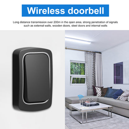 ML01 Self-powered Wireless Door Bell 38 Ringtones Home Intelligent Alarm System, 1 Transmitter+1 Receiver