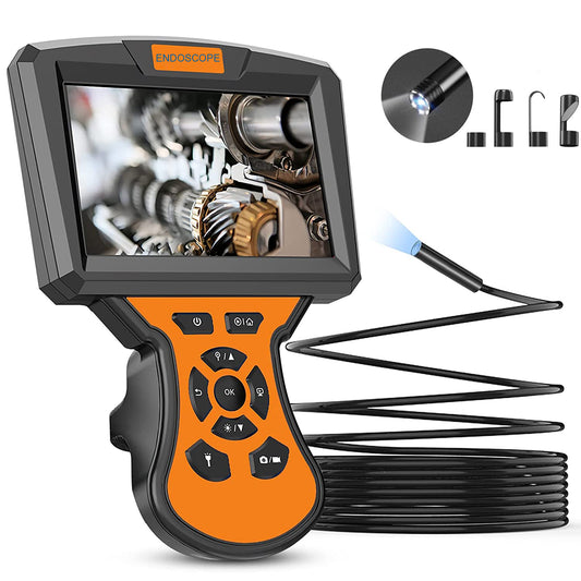 M50 1m Hard Wire 5.5mm Len Borescope 5'' IPS Screen 6-LED Industrial Endoscope IP67 Waterproof