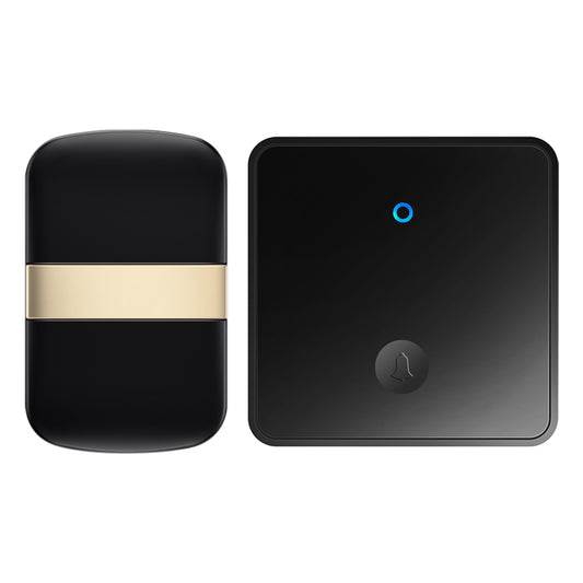 CACAZI FA96 Self-powered Wireless Doorbell No Battery Required Ring Chime (Type 86 Big Button), 1 Transmitter+1 Receiver