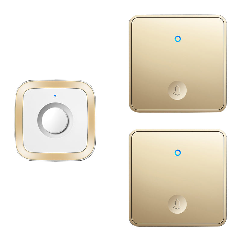 CACAZI FA12 60 Songs 5 Levels Adjustable Wireless Doorbell Calling Bell (Type 86 Big Button), 2 Transmitters+1 Receiver