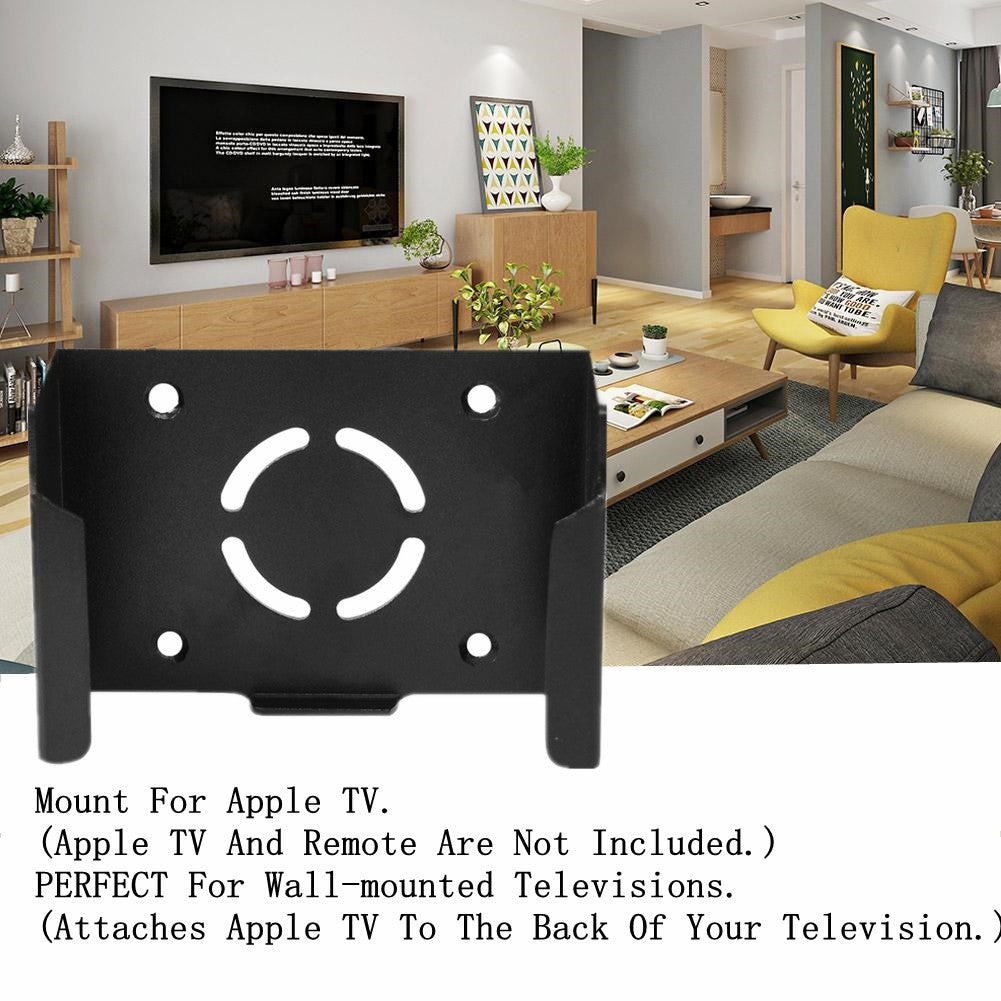 For Apple TV Box Wall-Mounted Hanger Acrylic+Metal Hanging Holder Stable Mounting Bracket