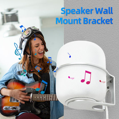 For Apple HomePod 2 2023 Speaker Aluminum Alloy Wall Hanger Wall-Mounted Hanging Holder Mounting Bracket