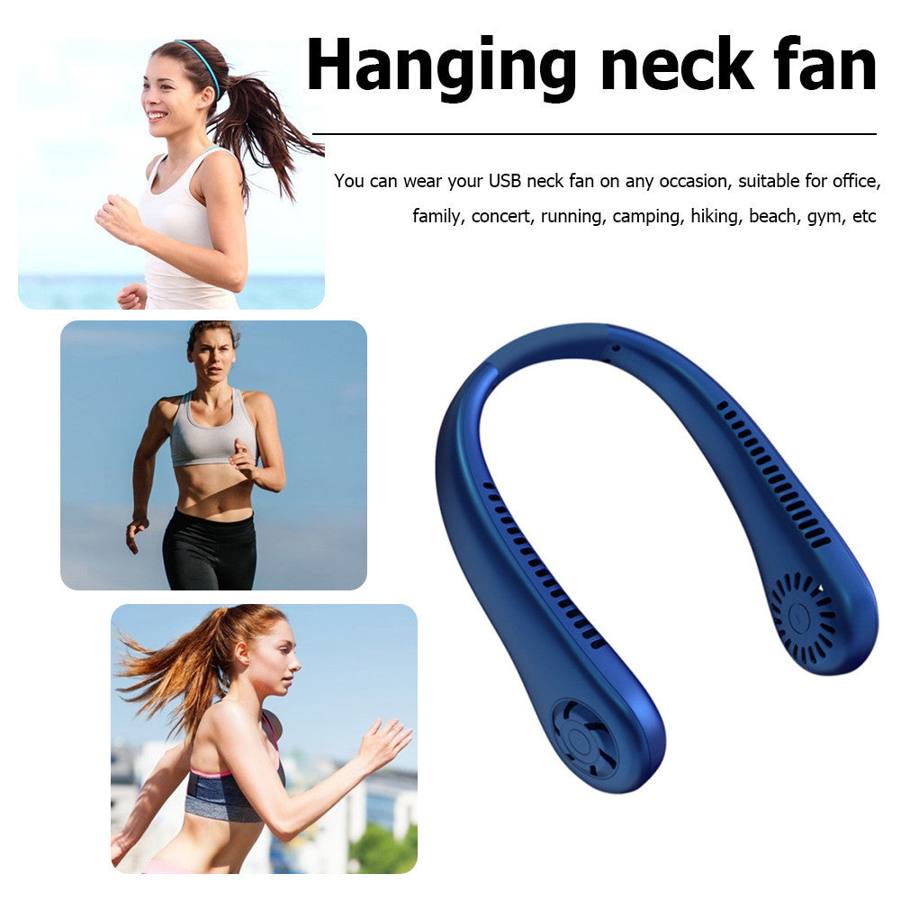 Low Noise Neck Fan USB Rechargeable Mini Cooling Fan 3 Wind Speed Portable Summer Cooler