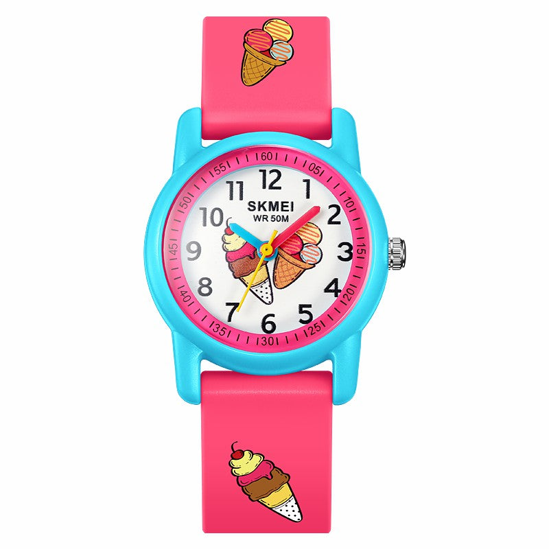 SKMEI 2157 Fashion Sports Waterproof Children Watch Cartoon Student Quartz Watch