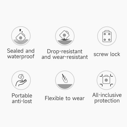 IP67 Waterproof Case for AirTag Bluetooth Tracker TPU+PC Full Body Protective Cover