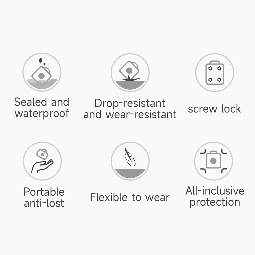 IP67 Waterproof Case for AirTag Bluetooth Tracker TPU+PC Full Body Protective Cover