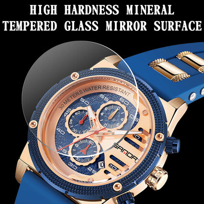 SANDA 5508 Fashion Luminous Wrist Watch Calendar Analog Quartz Watch