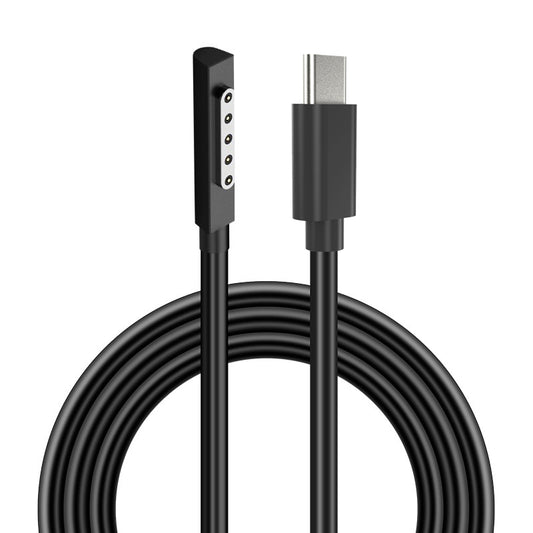 PD 65W Fast Charging Cable for Microsoft Surface RT / Surface Pro 1 2 , Magnetic Type-C Cable Power Supply Wire