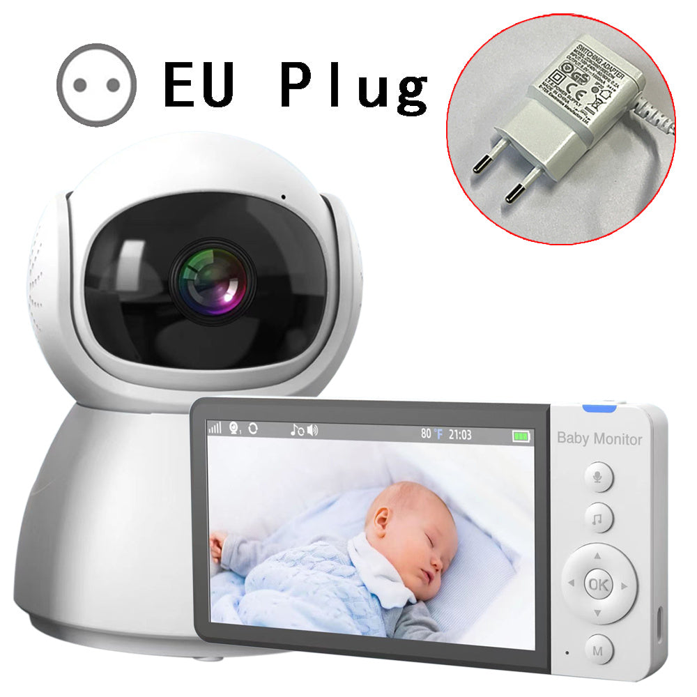 ABM700 5-inch Baby Monitor 1080P Camera Monitor Transmitter + Receiver Set Support Two-Way Voice