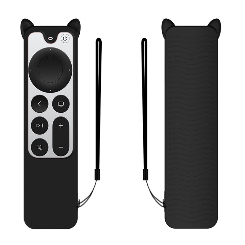 For Apple TV 4K 2021 Cat Ear Design Remote Controller Drop-proof Case Silicone Protective Cover