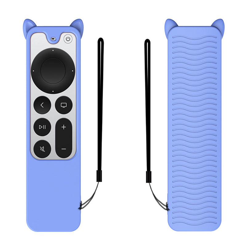 For Apple TV 4K 2021 Cat Ear Design Remote Controller Drop-proof Case Silicone Protective Cover