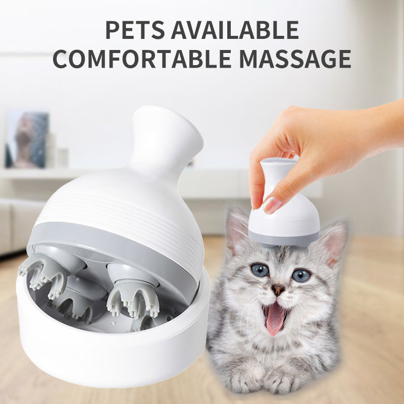 JH-T1 Stress Relieve Electric Head Massager for Scalp Body Shoulder Neck Pet Cat Dog, Upgrade Grey Claw