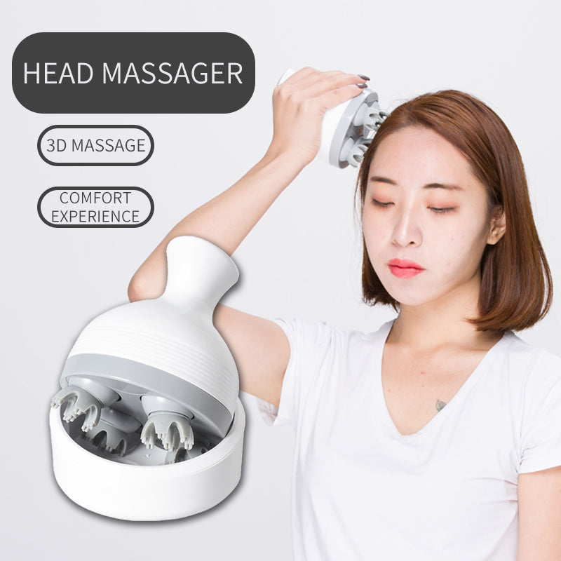 JH-T1 Stress Relieve Electric Head Massager for Scalp Body Shoulder Neck Pet Cat Dog, Upgrade Grey Claw