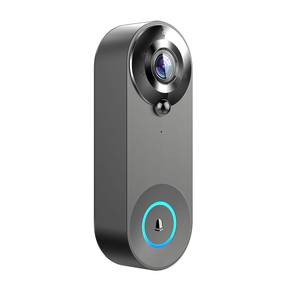 W3 FHD WiFi Video Doorbell 1080P Two Way Audio PIR Motion Detection Tuya App Wireless Door Viewer, Black