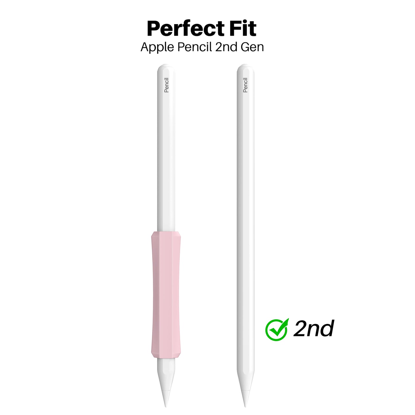 AHASTYLE LC03 3Pcs / Pack Soft Silicone Grip Holder for Apple Pencil 1st / 2nd Generation Stylus Pencil Non-Slip Protective Cover