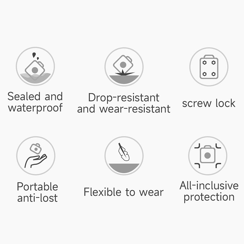 IP67 Waterproof Case for AirTag Bluetooth Tracker Anti-scratch TPU + PC Locator Protective Cover