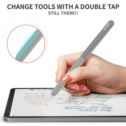 AHASTYLE PT182 Silicone Stylus Pen Cover for Apple Pencil 2nd Generation , Color Splicing Retro Capacitive Stylus Sleeve