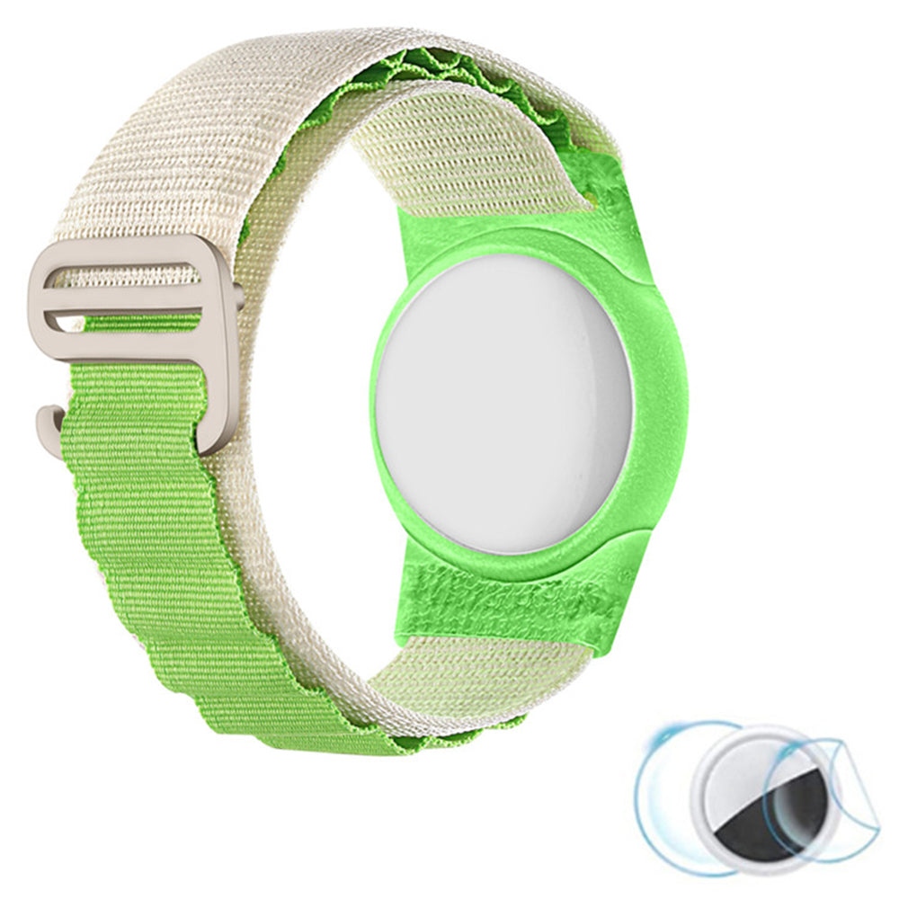 Nylon Braided Wrist Strap with TPU Case and Screen Protection for Apple AirTag Tracker Wristband