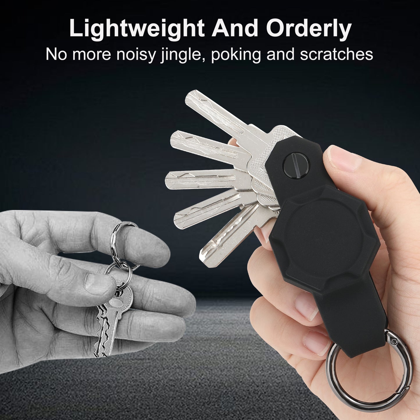 For Apple AirTag Silicone Case Waterproof Key Chain Ring Holder Key Organizer Case