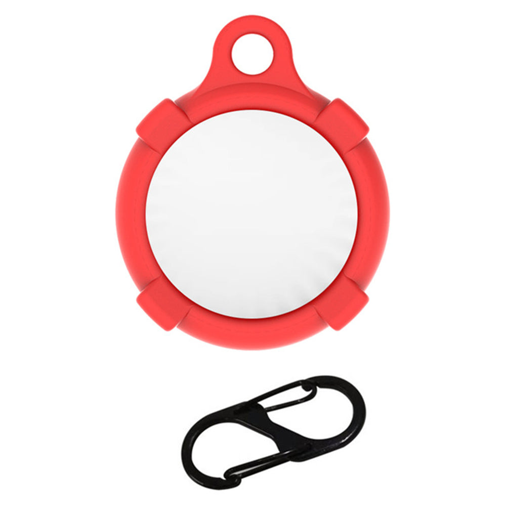 Keyring Case Holder for MOMAX Airtag Tracker Silicone Anti-Scratch Cover with Anti-lost Carabiner Buckle