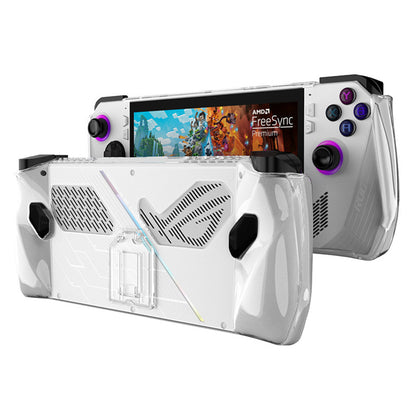 For Asus ROG Ally (2023) Game Console Clear PC Case Anti-drop Protective Cover with Kickstand