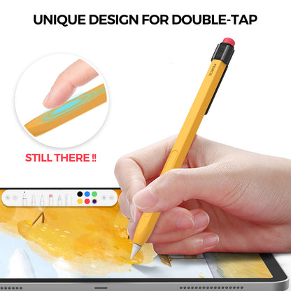 AHASTYLE PT80-2-K For Apple Pencil 2nd Generation Soft Silicone Cover Stylus Pen Anti-drop Sleeve