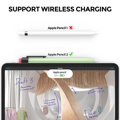 AHASTYLE PT80-2-K For Apple Pencil 2nd Generation Soft Silicone Cover Stylus Pen Anti-drop Sleeve