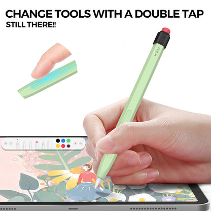 AHASTYLE PT80-2-K For Apple Pencil 2nd Generation Soft Silicone Cover Stylus Pen Anti-drop Sleeve