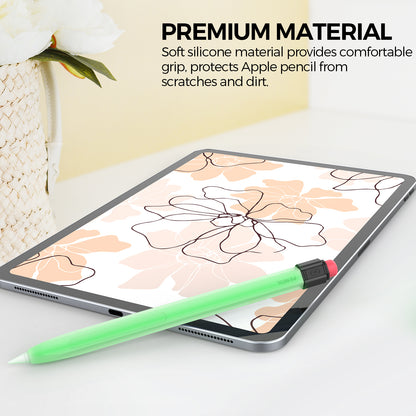 AHASTYLE PT80-2-K For Apple Pencil 2nd Generation Soft Silicone Cover Stylus Pen Anti-drop Sleeve