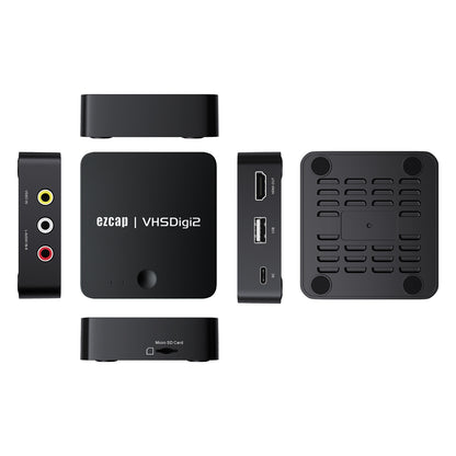 EZCAP 181 One-click Transcription VHS Tape to MP4 CVBS AV Video Recording Converter Recorder with HD Video Port